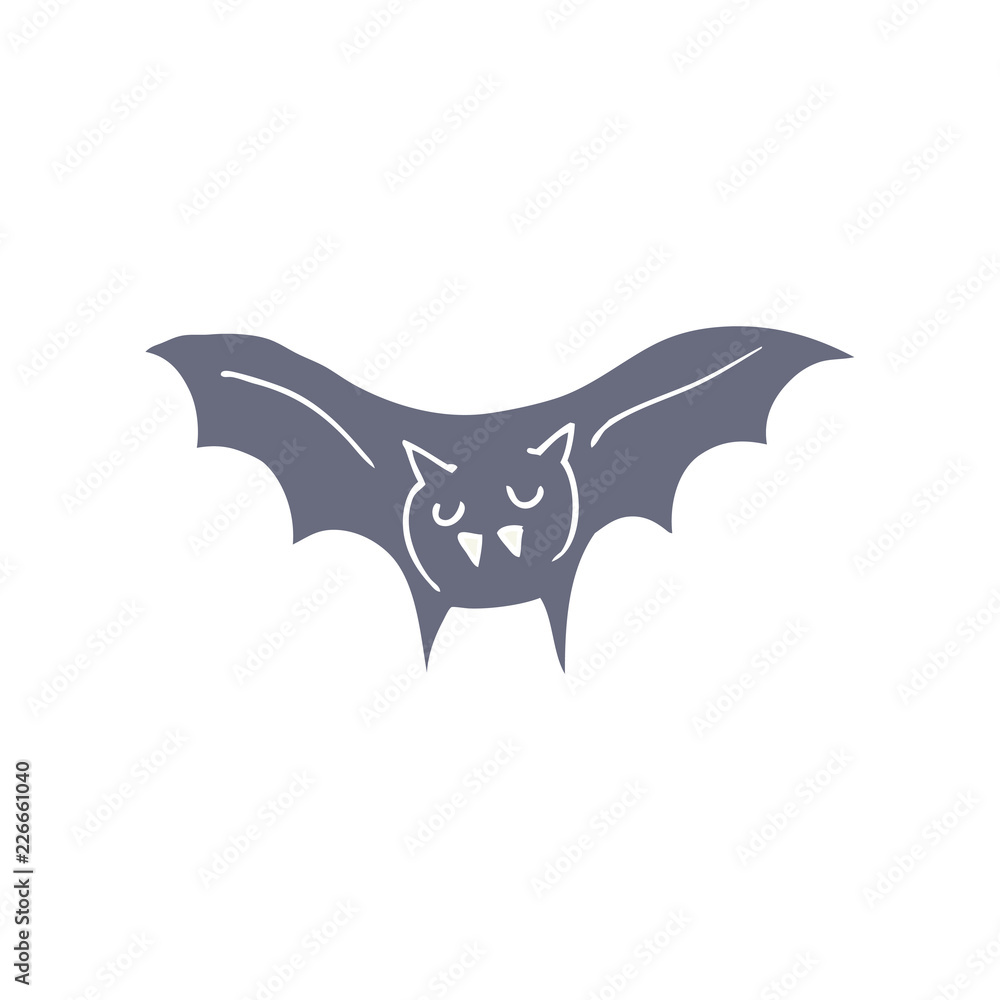Fototapeta premium flat color style cartoon vampire bat