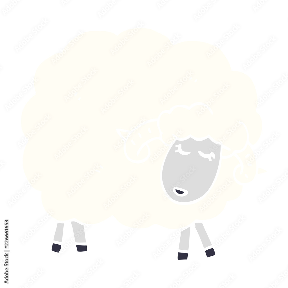 Obraz premium cartoon doodle sheep with horns