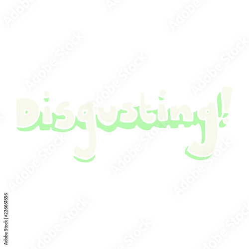 disgusting flat color illustration of a cartoon