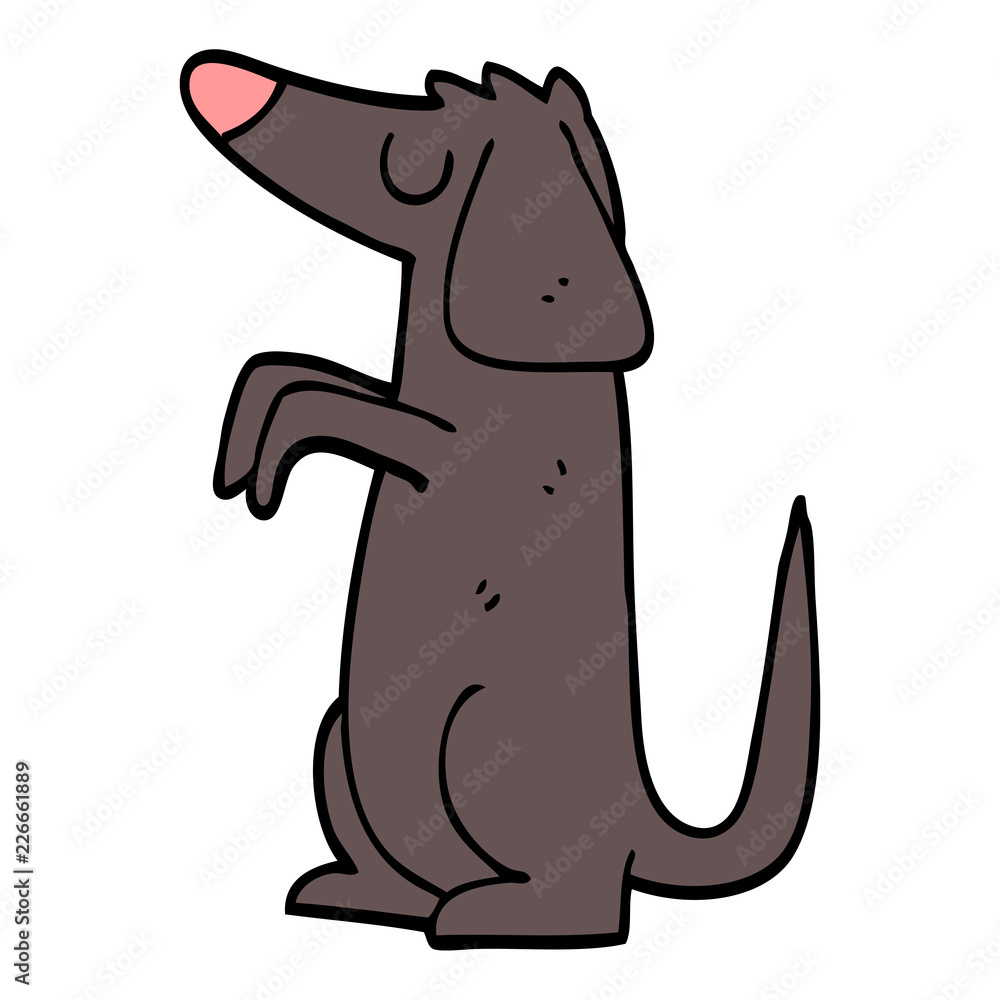 cartoon doodle well behaved dog cartoon doodle well behaved dog