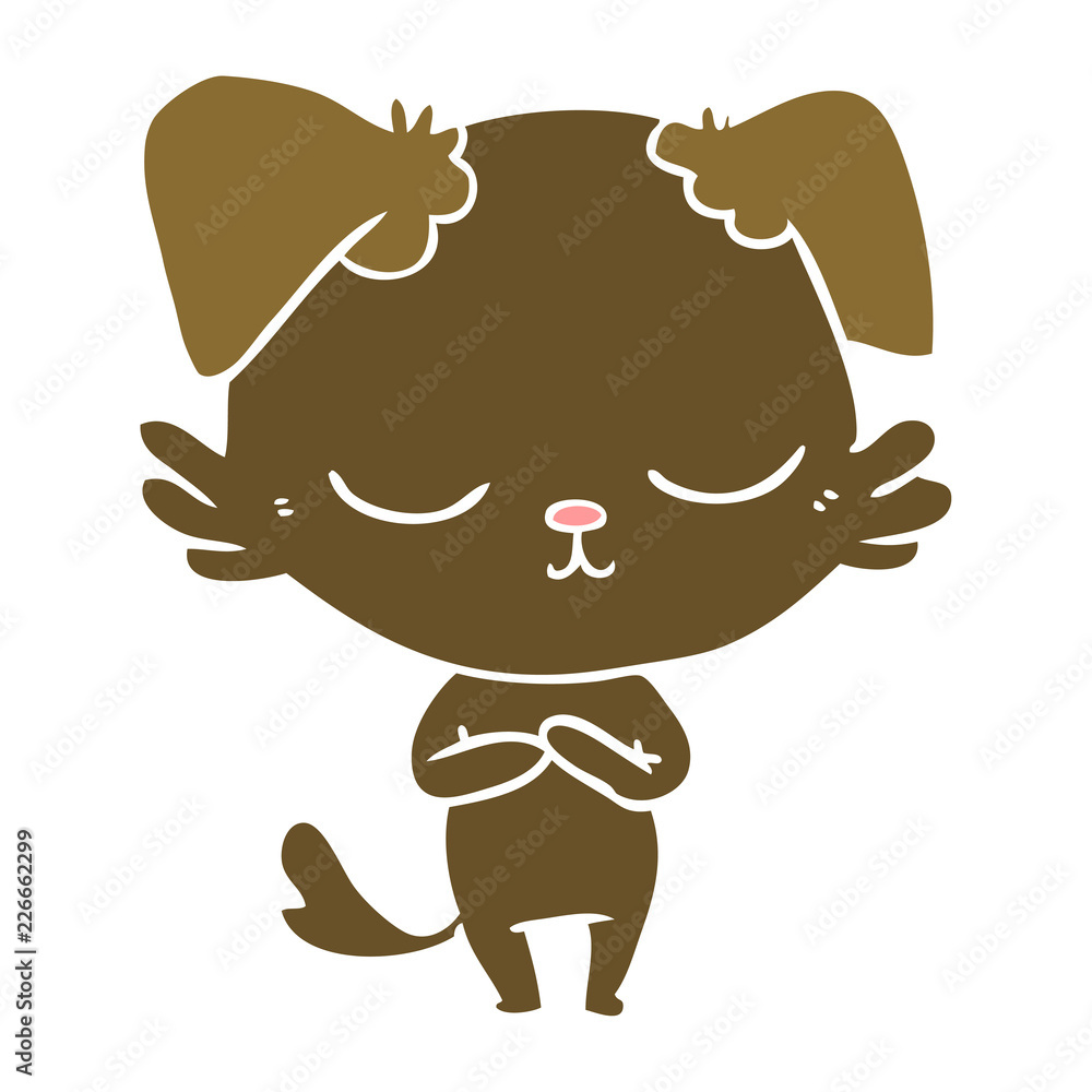 cute flat color style cartoon dog cute flat color style cartoon dog