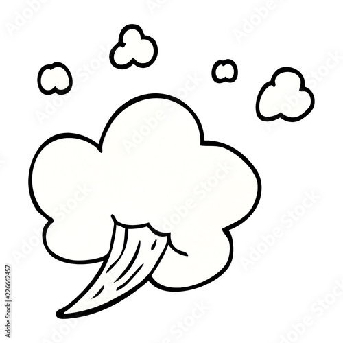 cartoon doodle gust of air