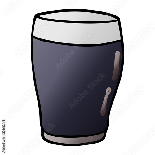 cartoon doodle pint of stout