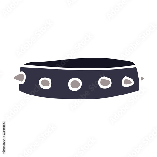 cartoon doodle spiked dog collar