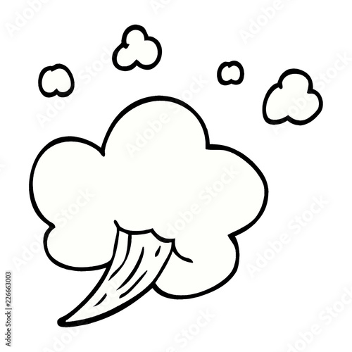 cartoon doodle gust of air
