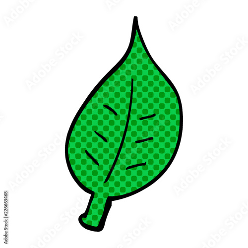 cartoon doodle autumnal leaf