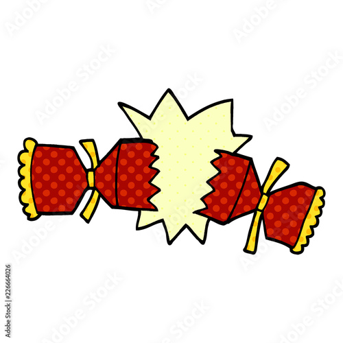 cartoon doodle cracking cracker