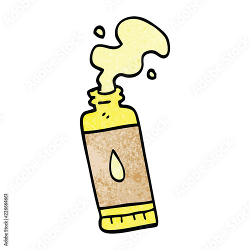 cartoon doodle squeezed lotion tube