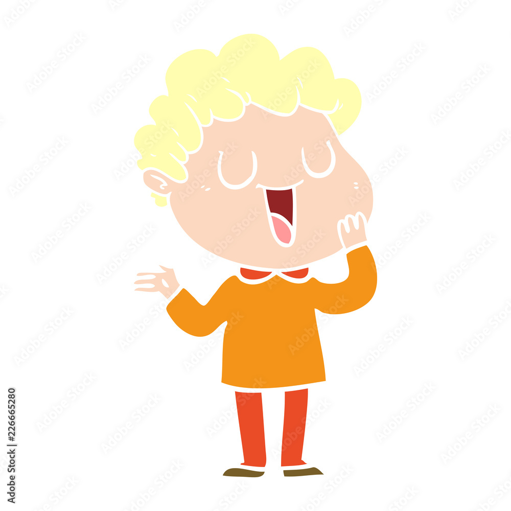 laughing flat color style cartoon man laughing flat color style cartoon man