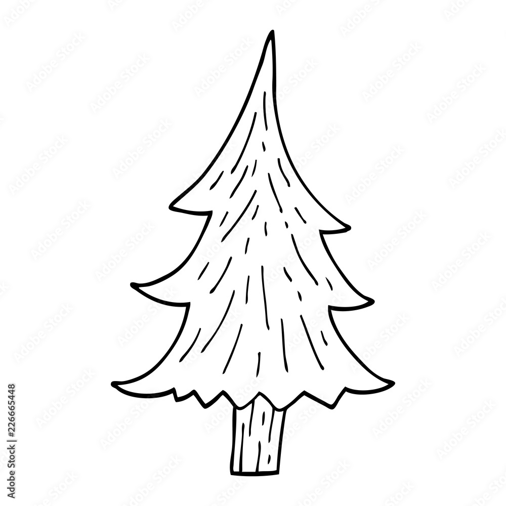 Pine tree forest sketch hi-res stock photography and images - Alamy