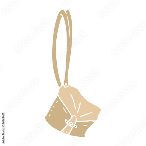 old rucksack flat color style cartoon