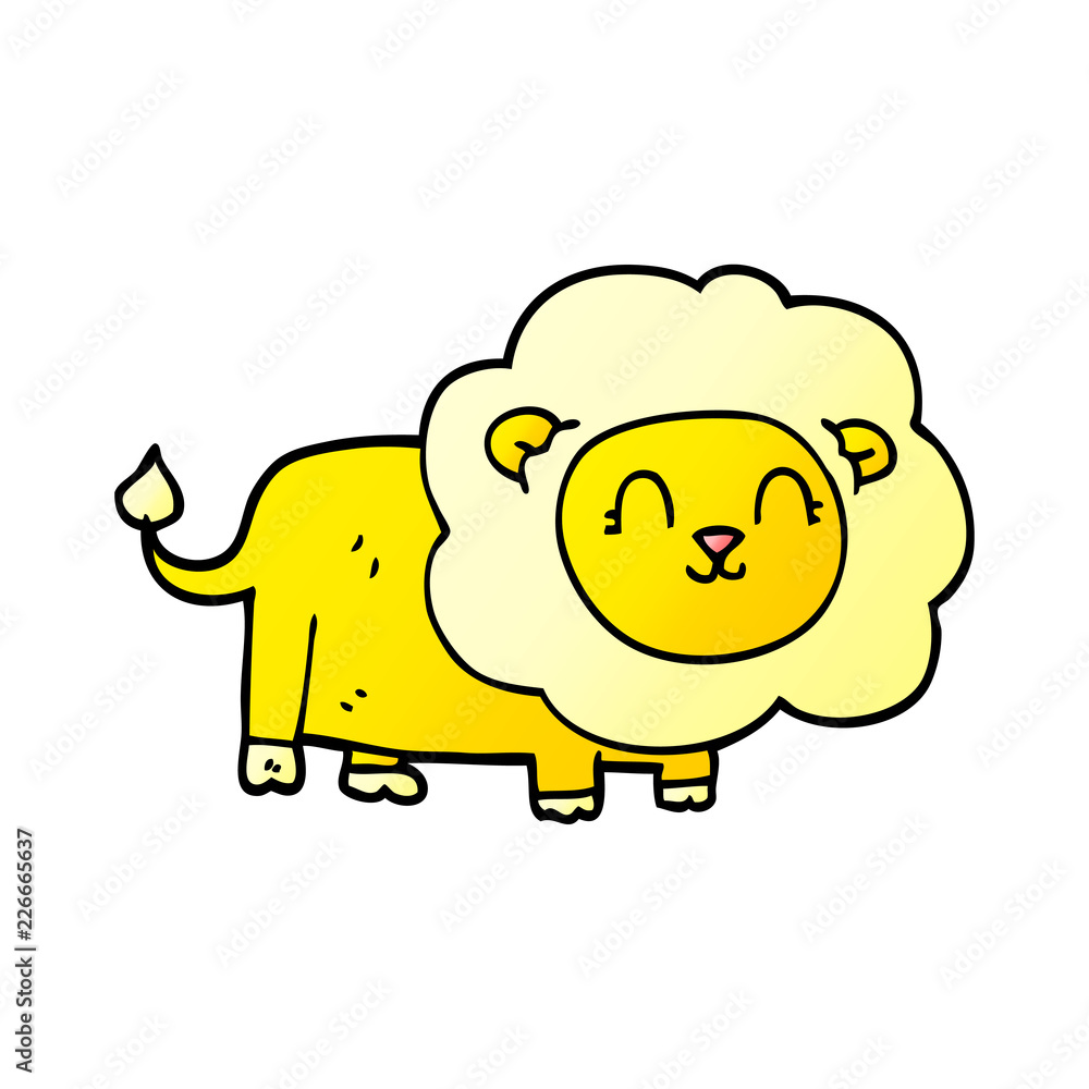cartoon doodle happy lion cartoon doodle happy lion