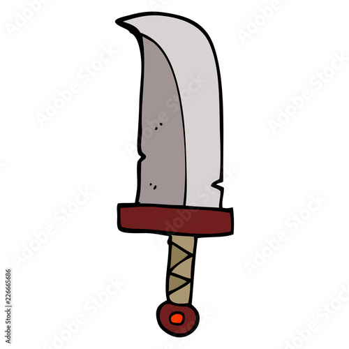 cartoon doodle dagger