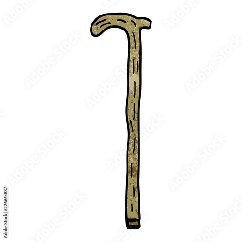 cartoon doodle walking stick