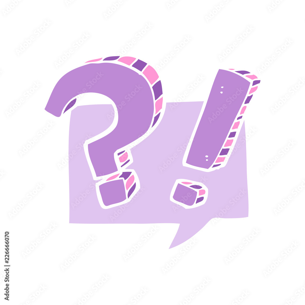 flat color illustration of a cartoon question speech bubble flat color illustration of a cartoon question speech bubble