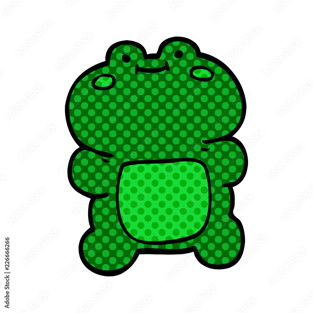 Obraz premium funny cartoon doodle frog
