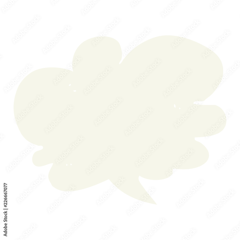flat color illustration of a cartoon speech bubble