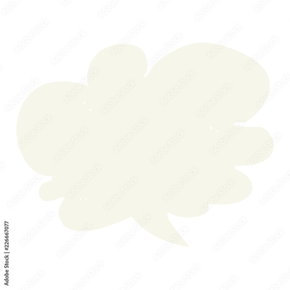 flat color illustration of a cartoon speech bubble flat color illustration of a cartoon speech bubble
