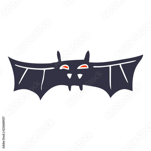 cartoon doodle vampire bat
