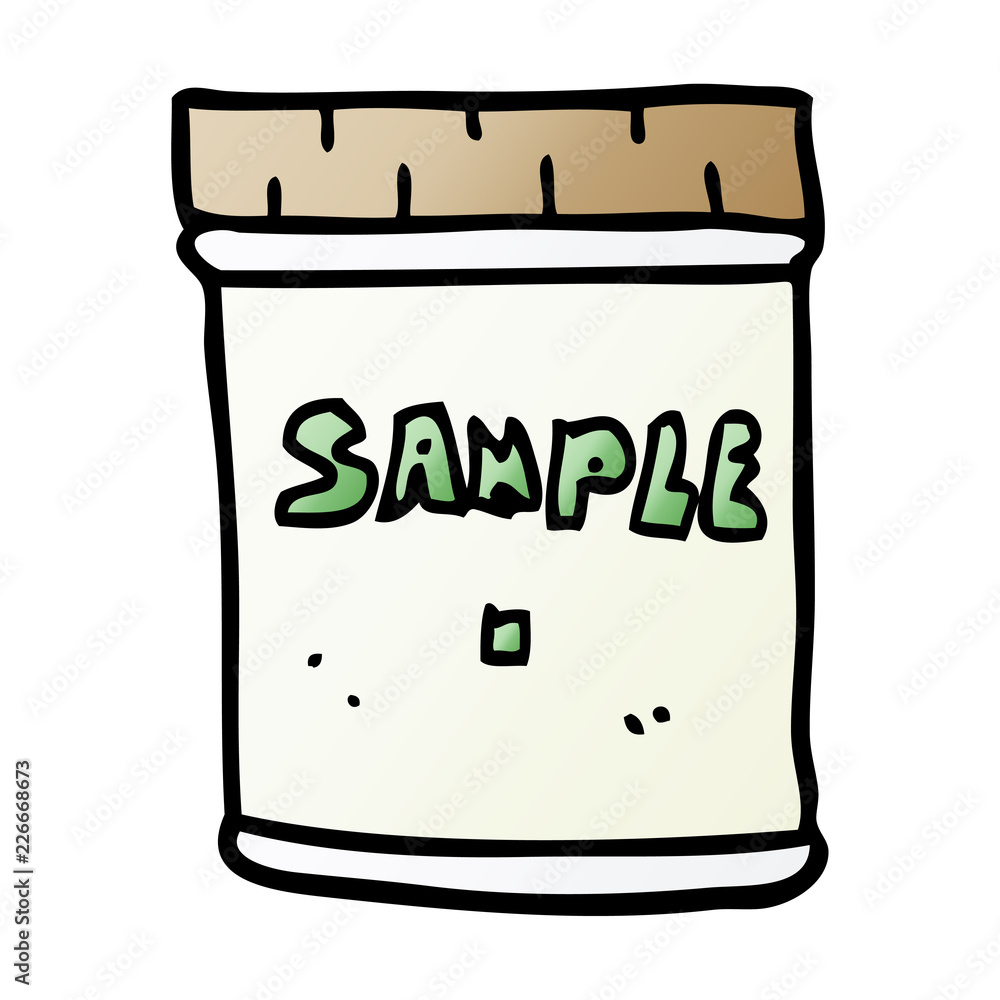 cartoon doodle medical sample jar cartoon doodle medical sample jar