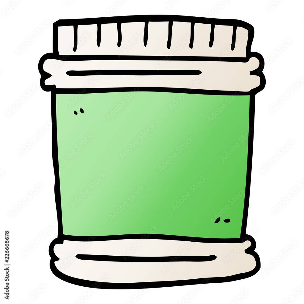 cartoon doodle vitamin pots cartoon doodle vitamin pots