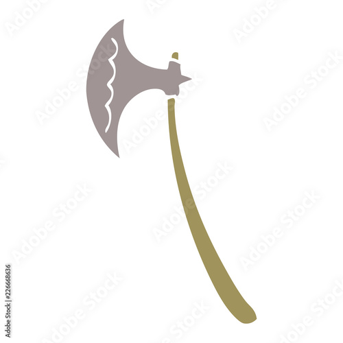 cartoon doodle medieval axe