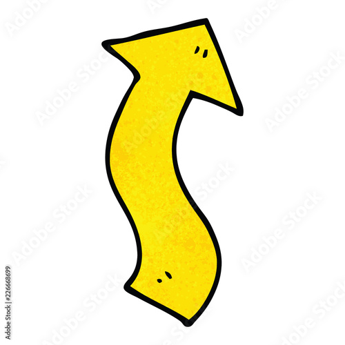 cartoon doodle directing arrow