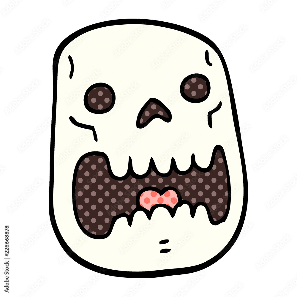 cartoon doodle halloween skull cartoon doodle halloween skull