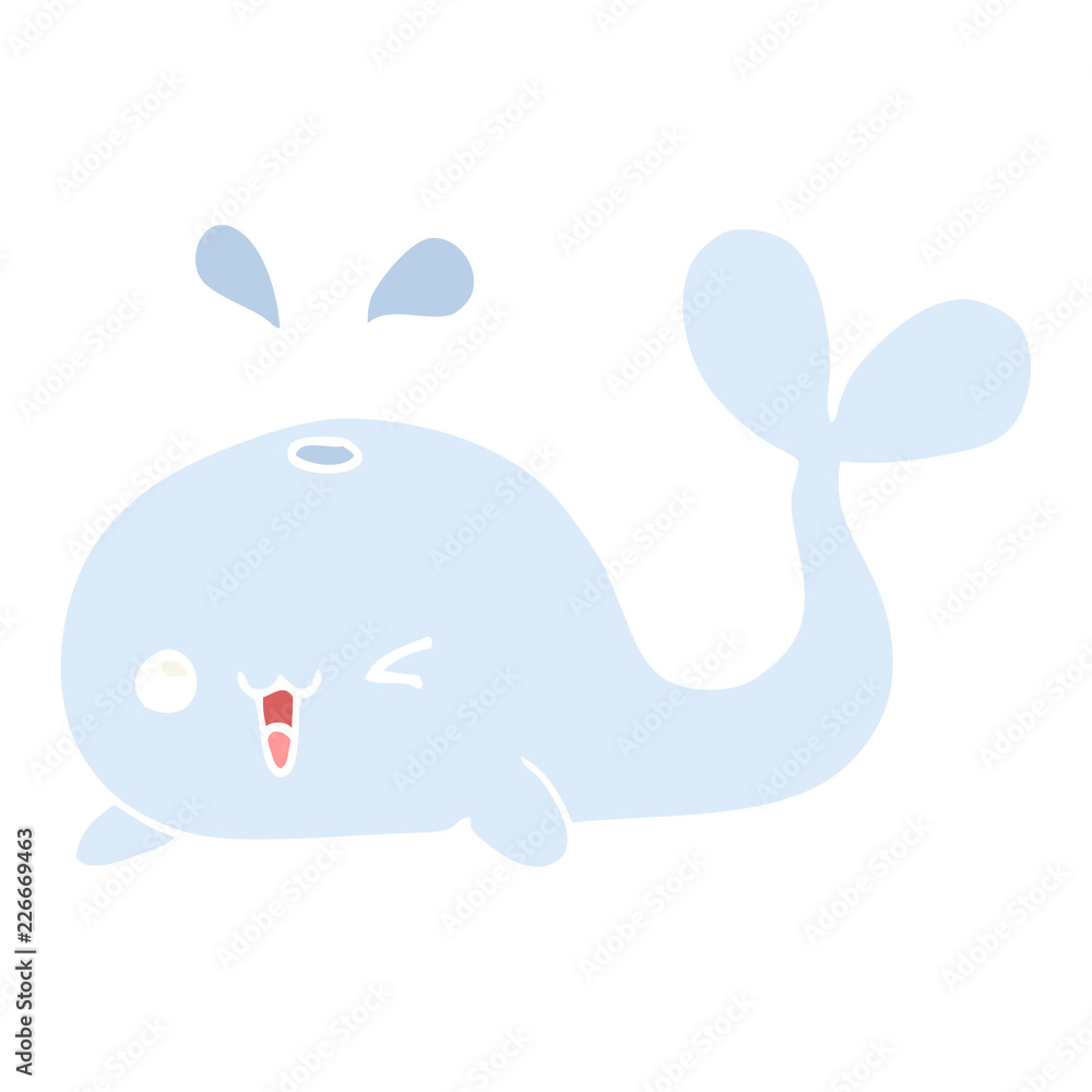 flat color style cartoon whale flat color style cartoon whale