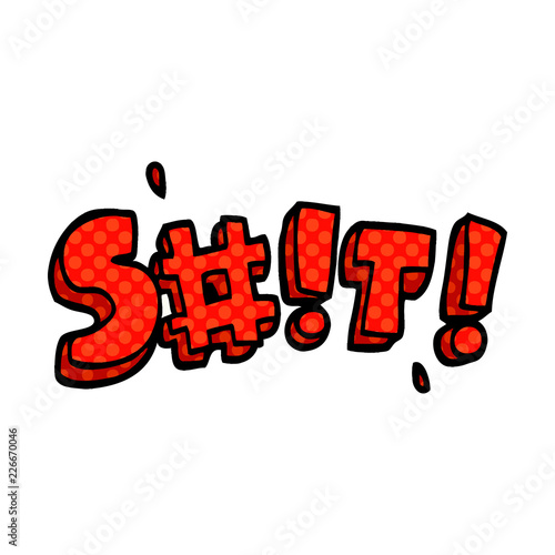 cartoon doodle swear word