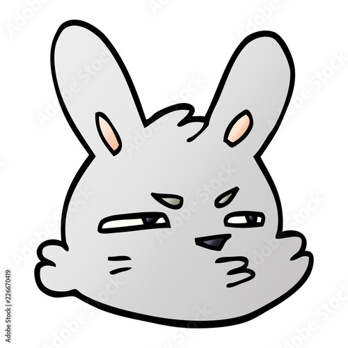 cartoon doodle moody rabbit