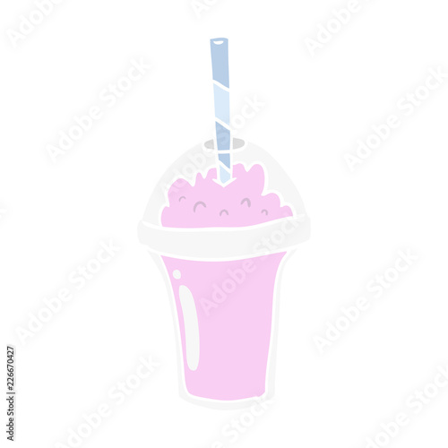 flat color style cartoon smoothie