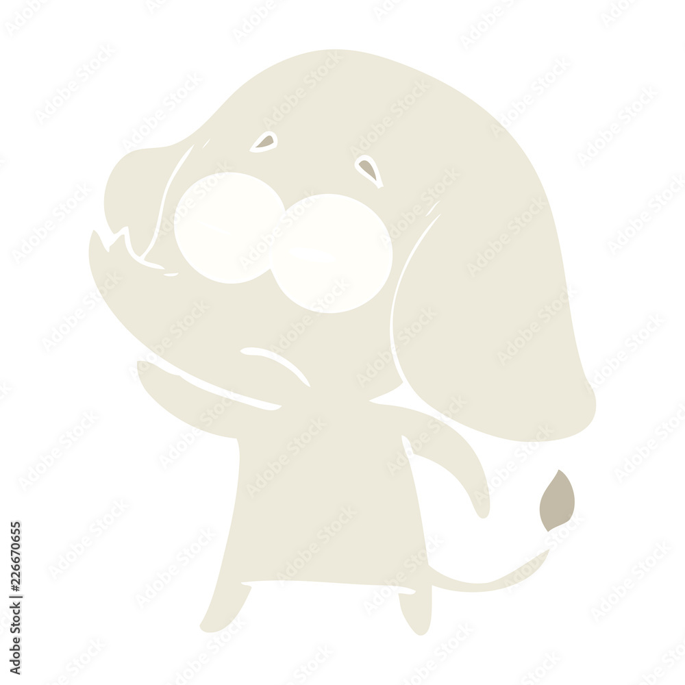 flat color style cartoon unsure elephant flat color style cartoon unsure elephant