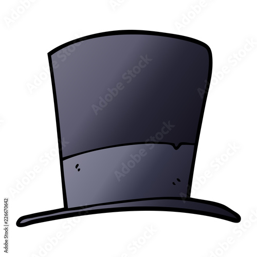 cartoon doodle top hat