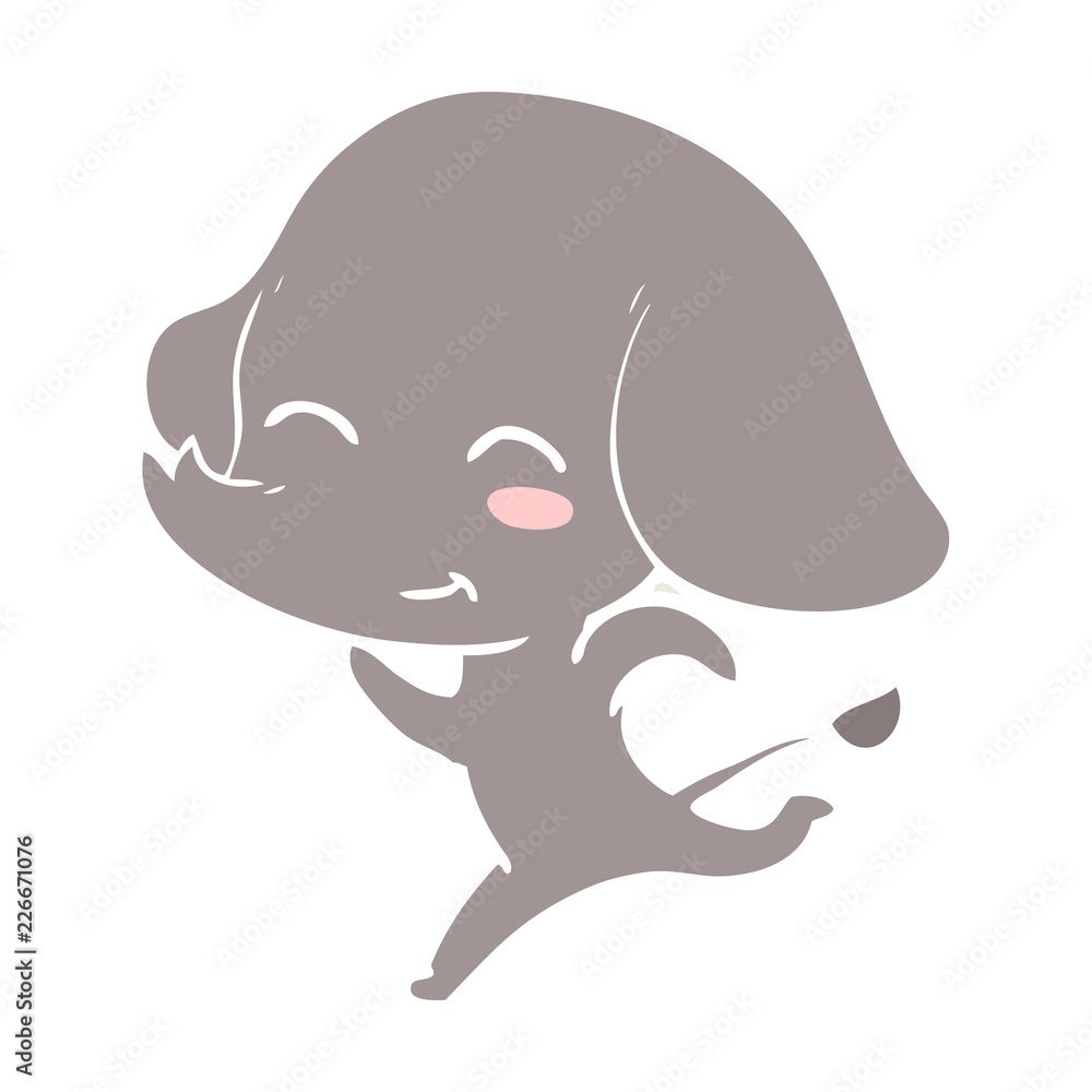 cute flat color style cartoon elephant running cute flat color style cartoon elephant running