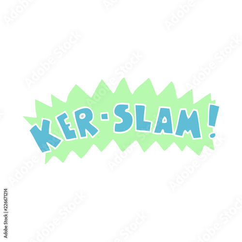 cartoon doodle words ker slam