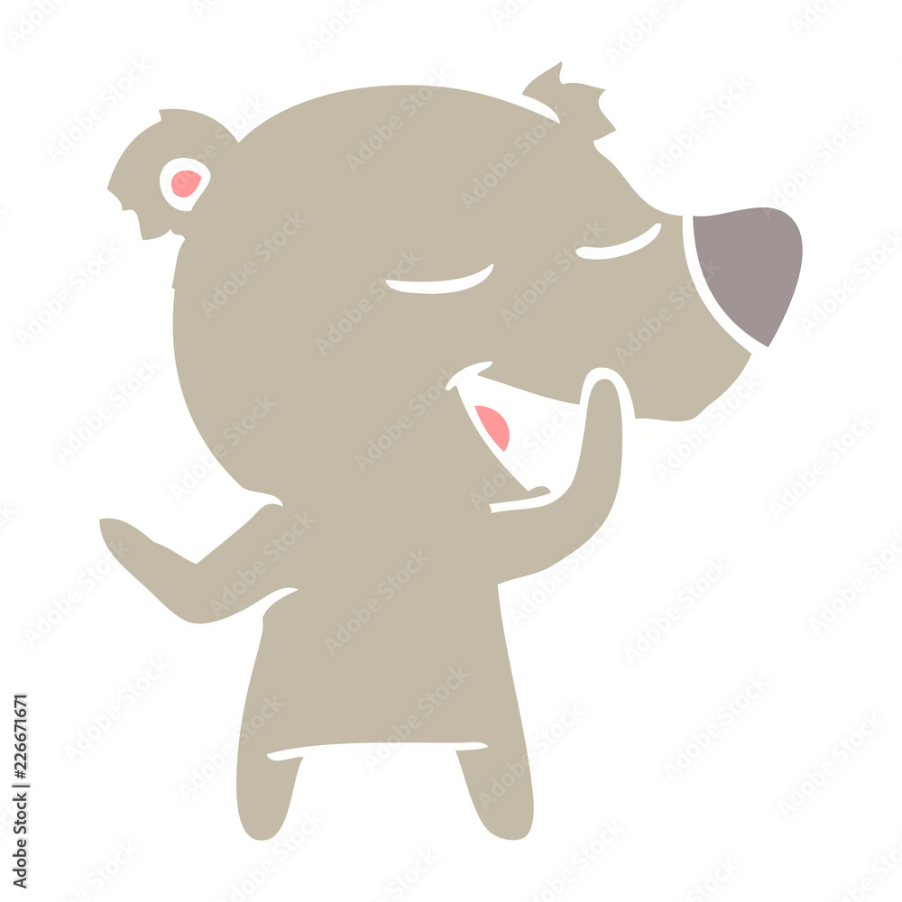 flat color style cartoon bear flat color style cartoon bear