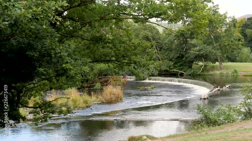  Horseshoe Falls a semicircular weir on the River Dee near Llantysilio Hall In Denbighshire Wales photo