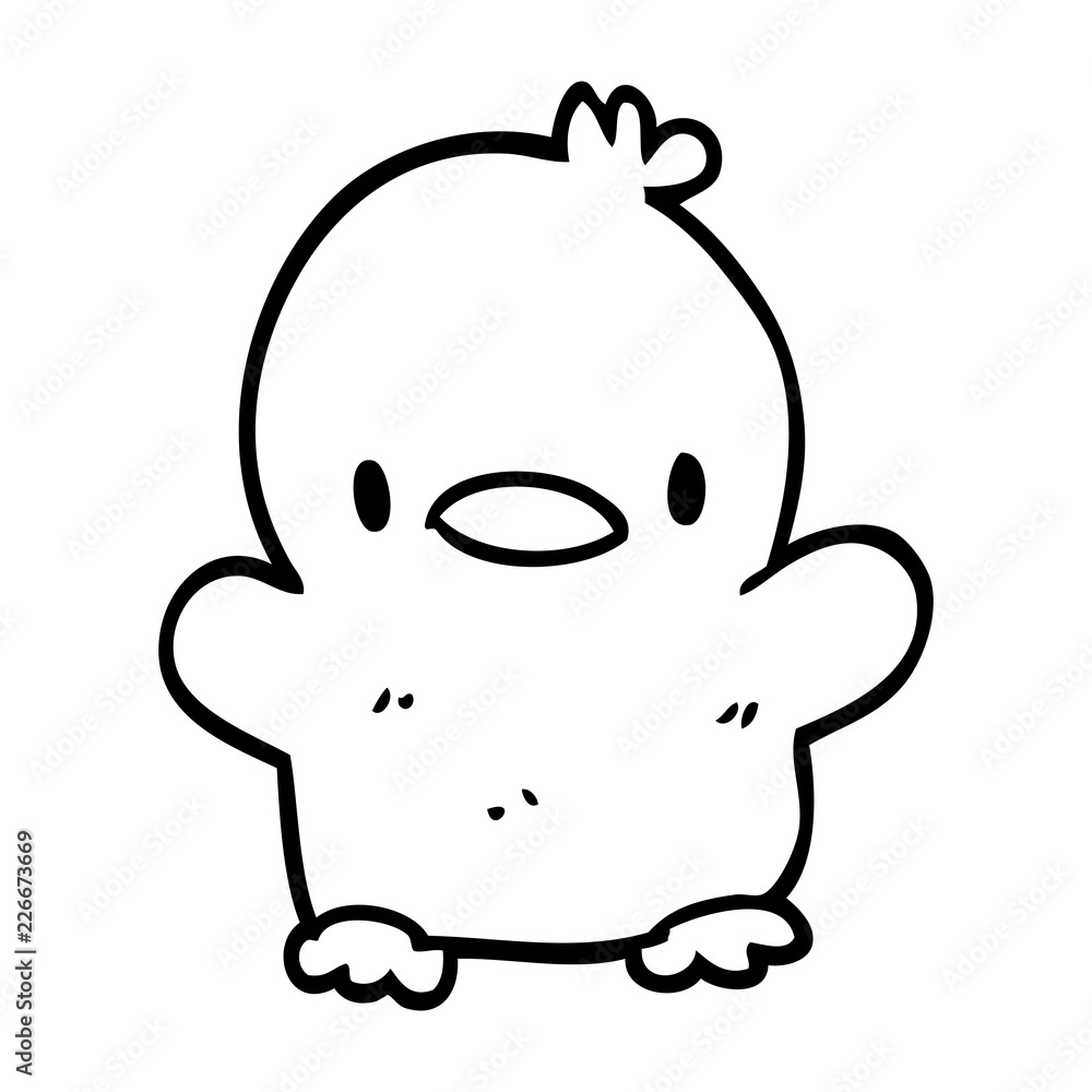 line drawing cartoon baby duck line drawing cartoon baby duck
