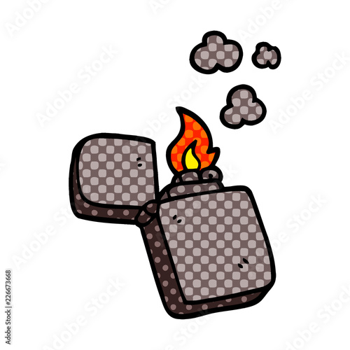 cartoon doodle old lighter