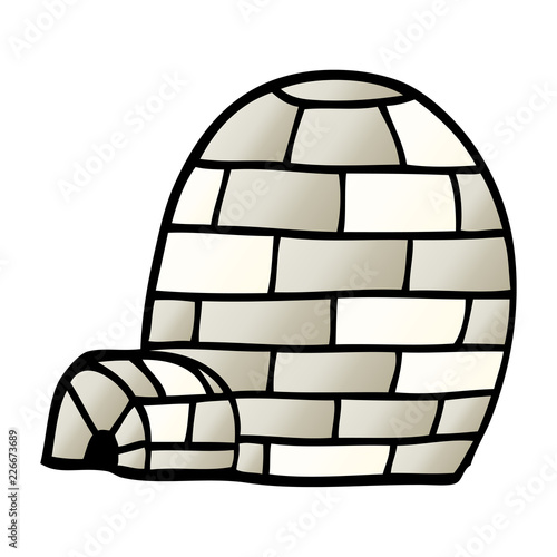 cartoon doodle igloo
