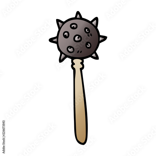 cartoon doodle medieval mace