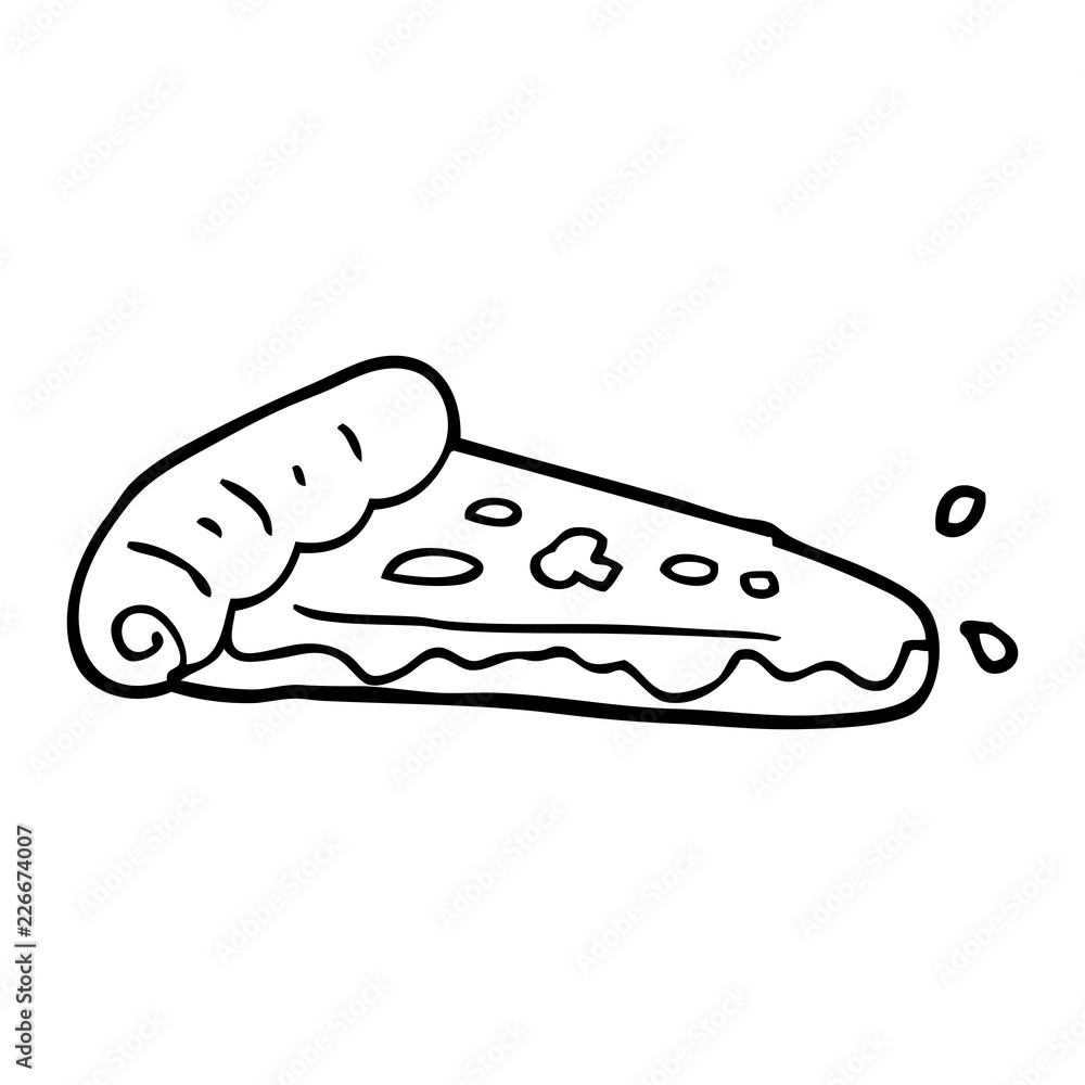 line drawing cartoon pizza slice line drawing cartoon pizza slice