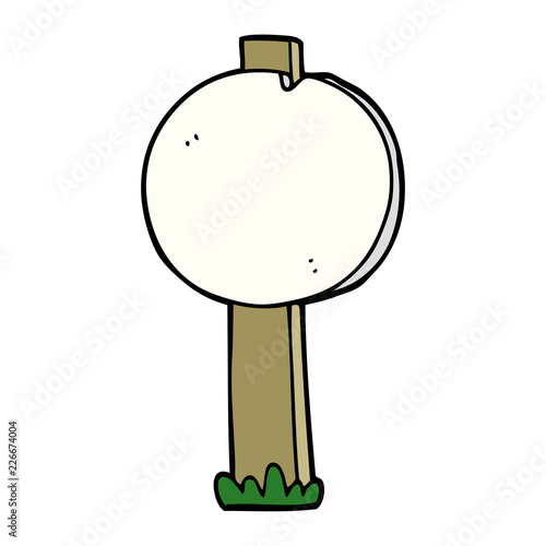 cartoon doodle road sign