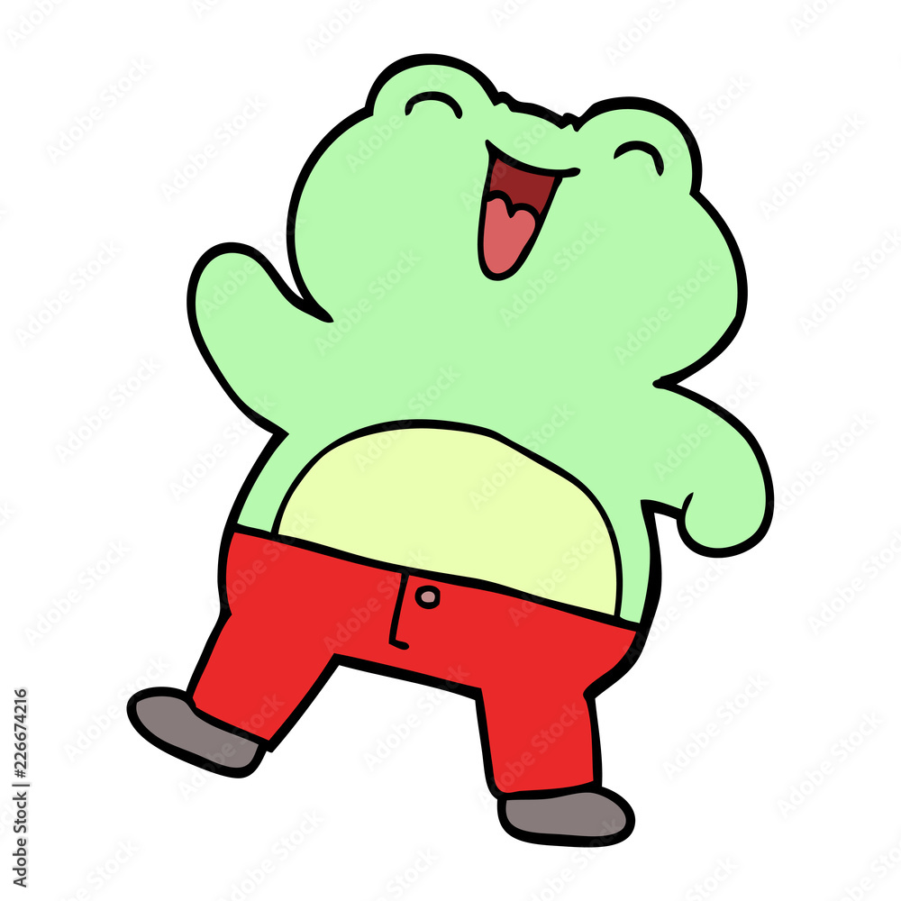 Obraz premium cartoon doodle frog