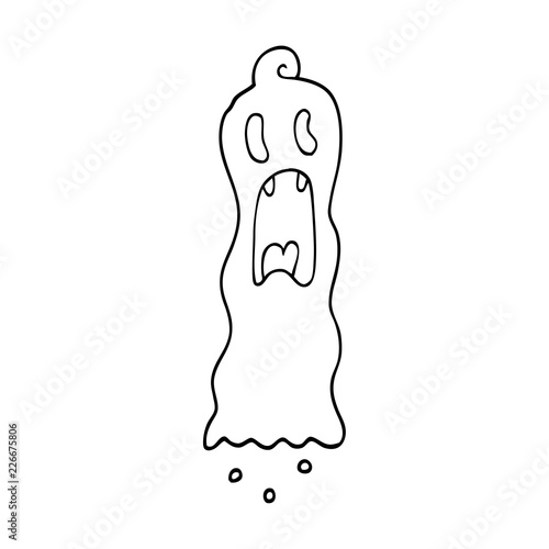 line drawing cartoon spooky ghost