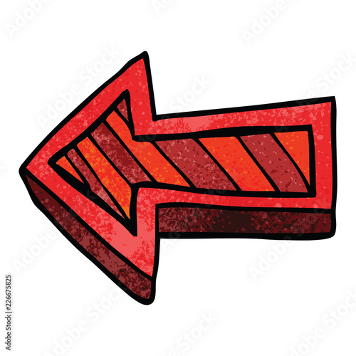 cartoon doodle directing arrow