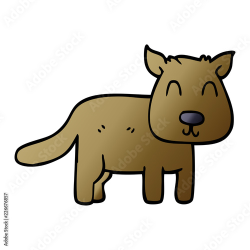 cartoon doodle calm dog © lineartestpilot
