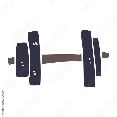 cartoon doodle gym weights