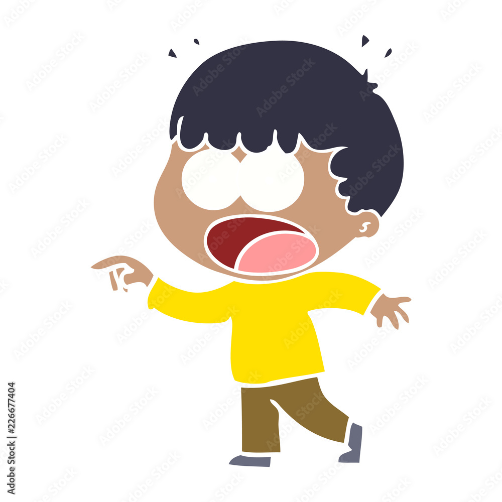 flat color style cartoon shocked man pointing flat color style cartoon shocked man pointing